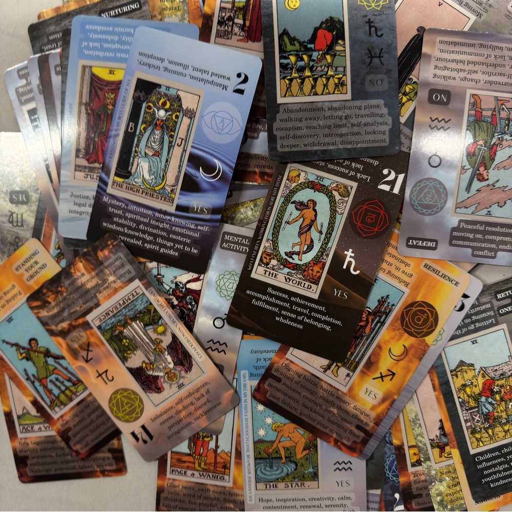 Learning Tarot Cards by Witchy Cauldron w Keywords, Planets, Zodiacs, Chakras - Picture 4 of 5